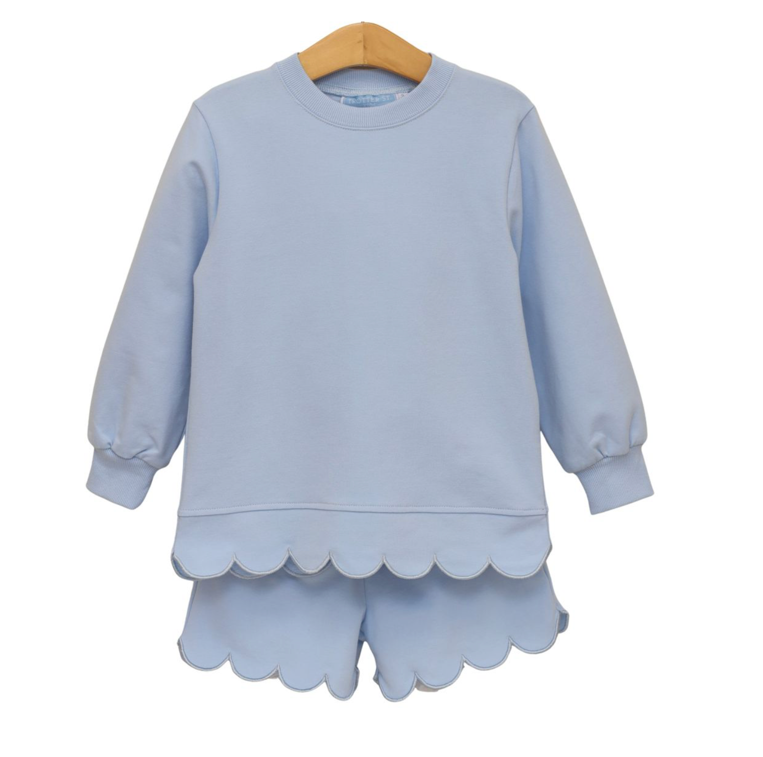 Sophia Scalloped Set-Light Blue