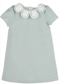 Green Checks Petal Collar Dress