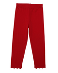 Scallop Leggings- Red