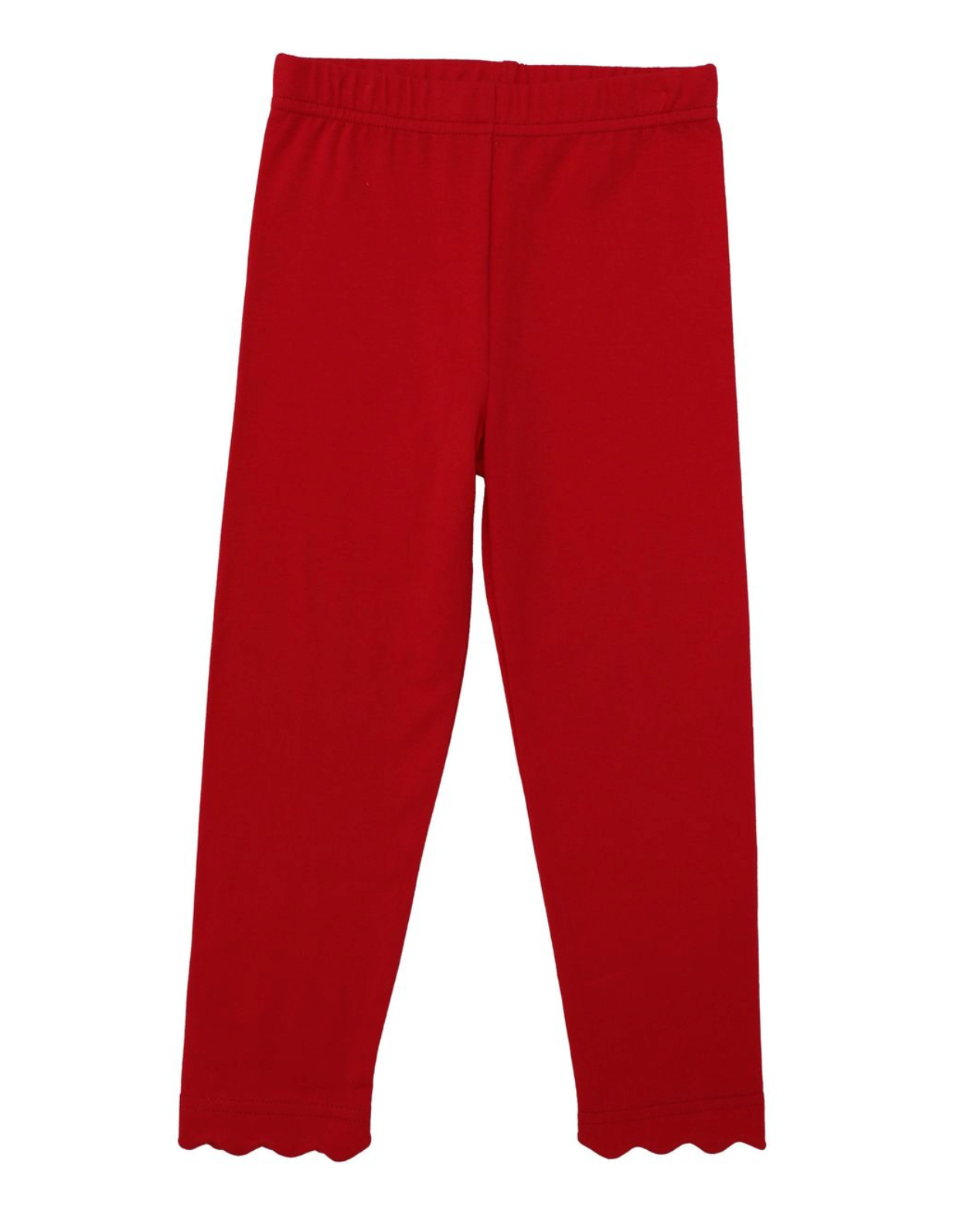 Scallop Leggings- Red