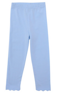 Scalloped Legging- Light Blue
