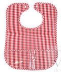 Clean up Bib- Gingham Red