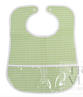 Clean up Bib- Gingham Leaf