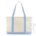 Medium Tote- Gingham Sky Trim