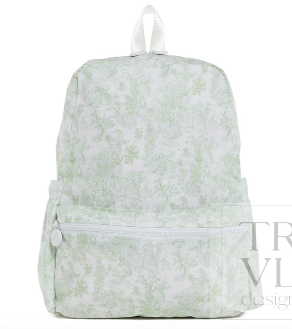Backpacker- Bunny Toile Green