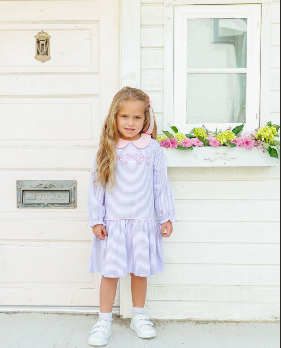 Bows Striped Dress