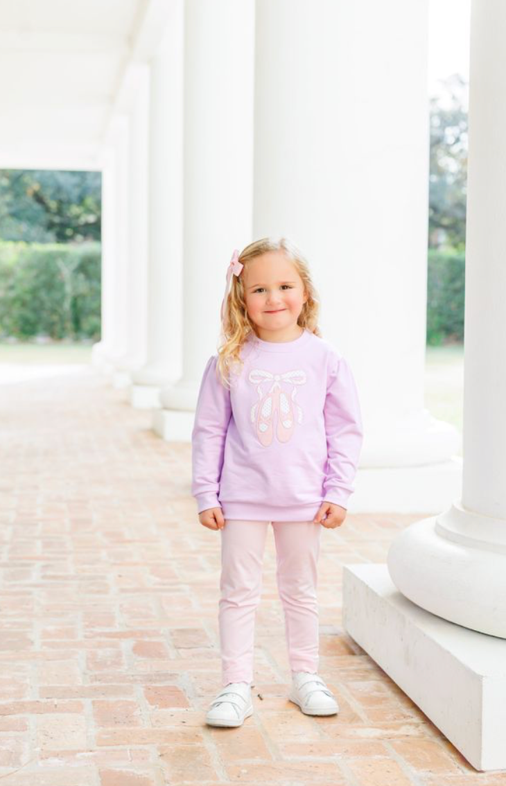 French Terry Pullover- Ballet Shoes