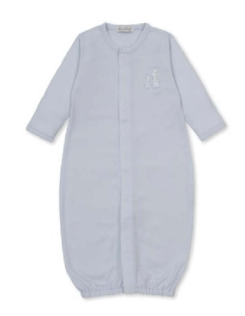 Giraffe Laughs Converter Gown- Light Blue