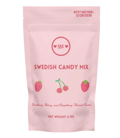 Swedish Candy- Strawberry, Cherry, Raspberry