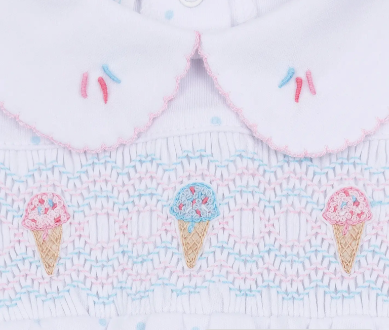 Ice Cream Smocked Diaper Cover Set