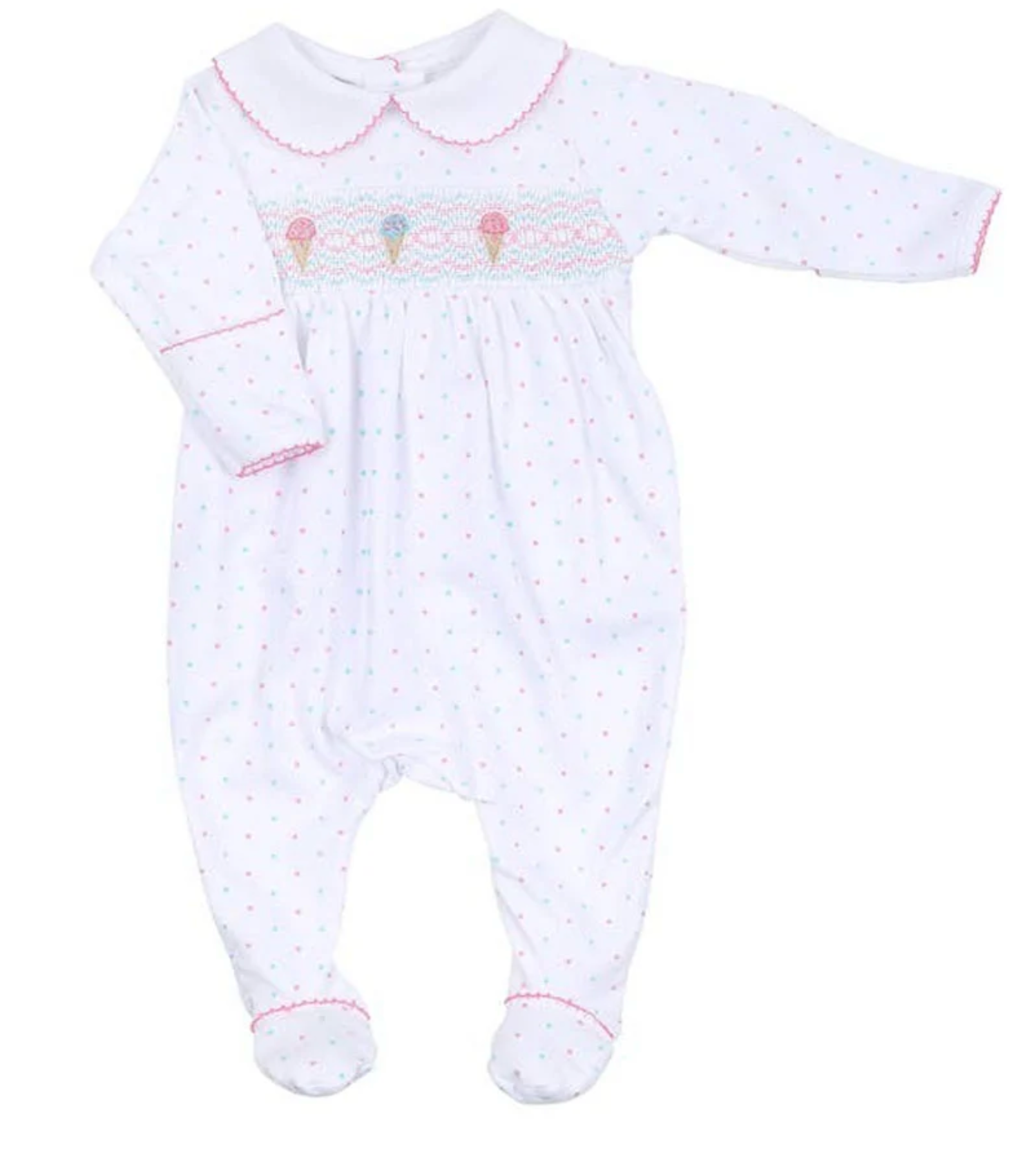 Ice Cream Smocked Footie