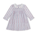 Light Blue Florals Smocked Dress