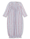 Light Blue Florals Smocked Daygown
