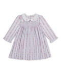 Light Blue Florals Smocked Dress
