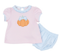 Pumpkin Applique Ruffle Diaper Cover Set