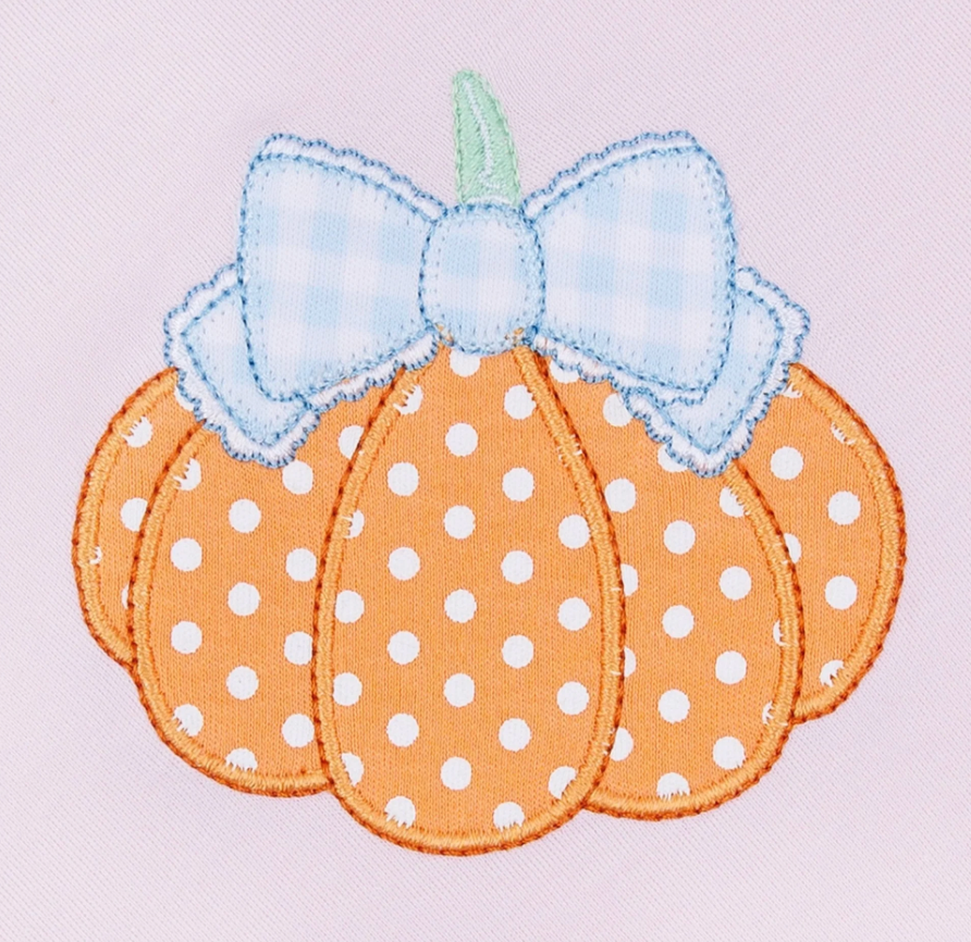 Pumpkin Applique Ruffle Diaper Cover Set