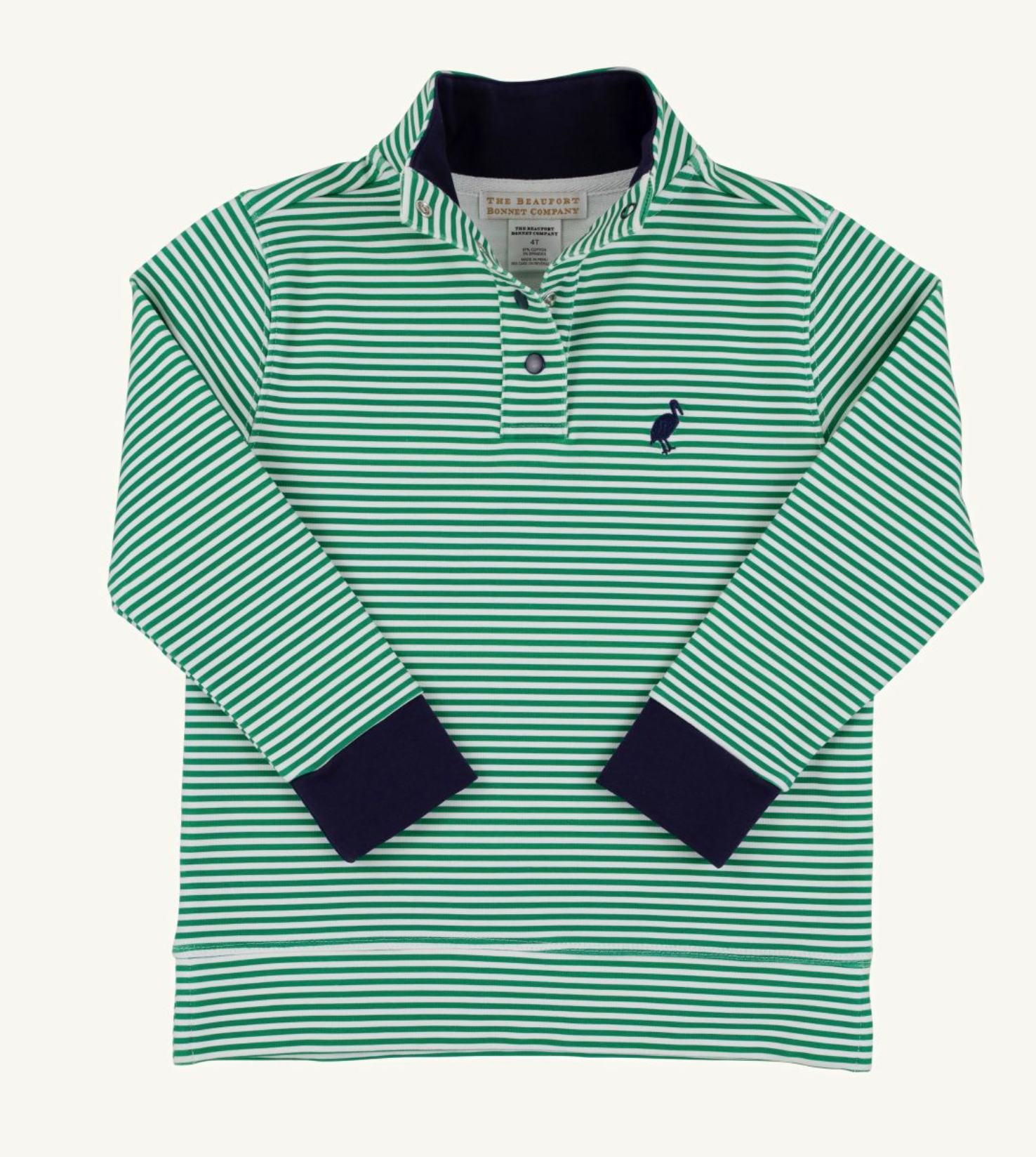 Pendleton Popped Collar- Kelly green/ Nantucket Navy