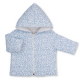 Fall Blooms Padded Jacket- Light Blue