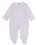 Lilac Baby Bows Footie
