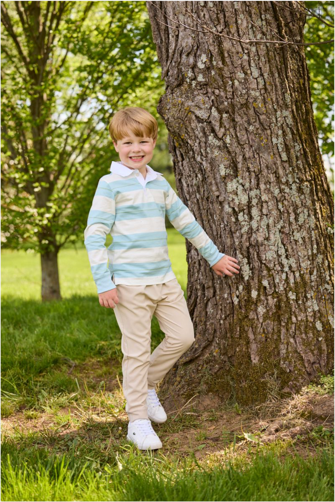 Rugby Polo- Fondren Stripe