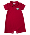 Red Bulldog Polo Romper