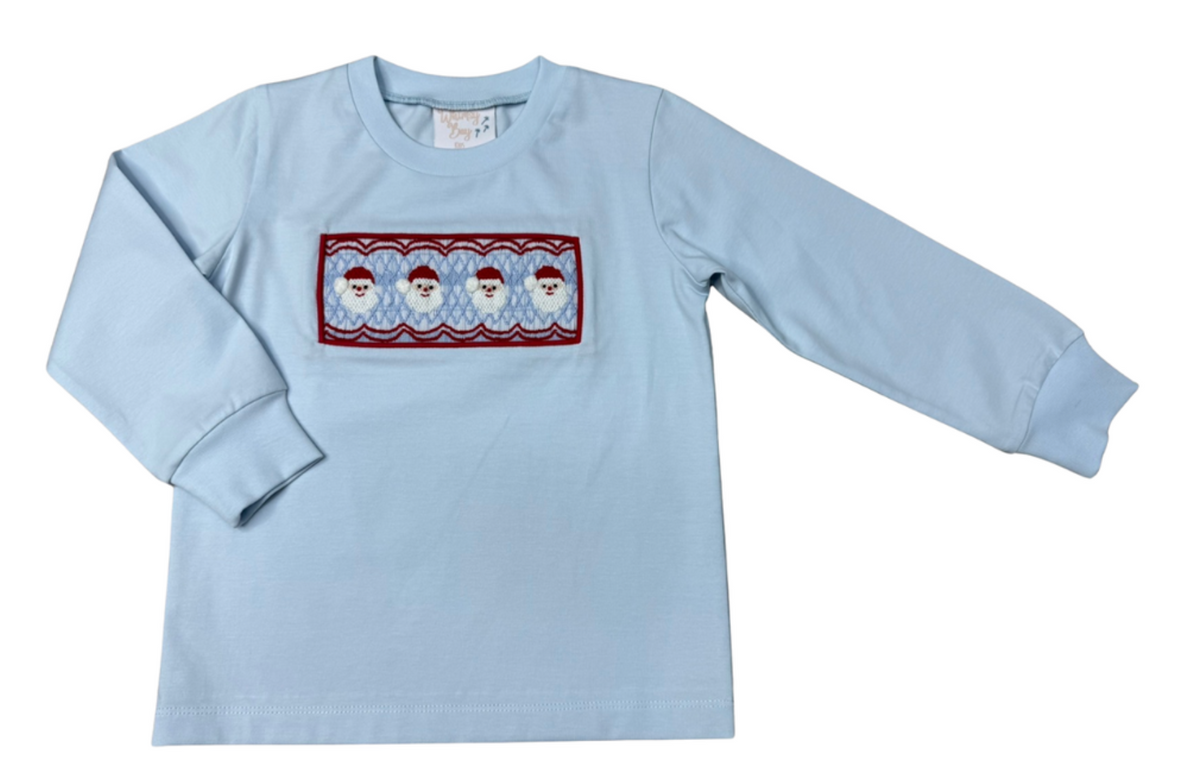 Santa Baby Smocked Long Sleeve Shirt
