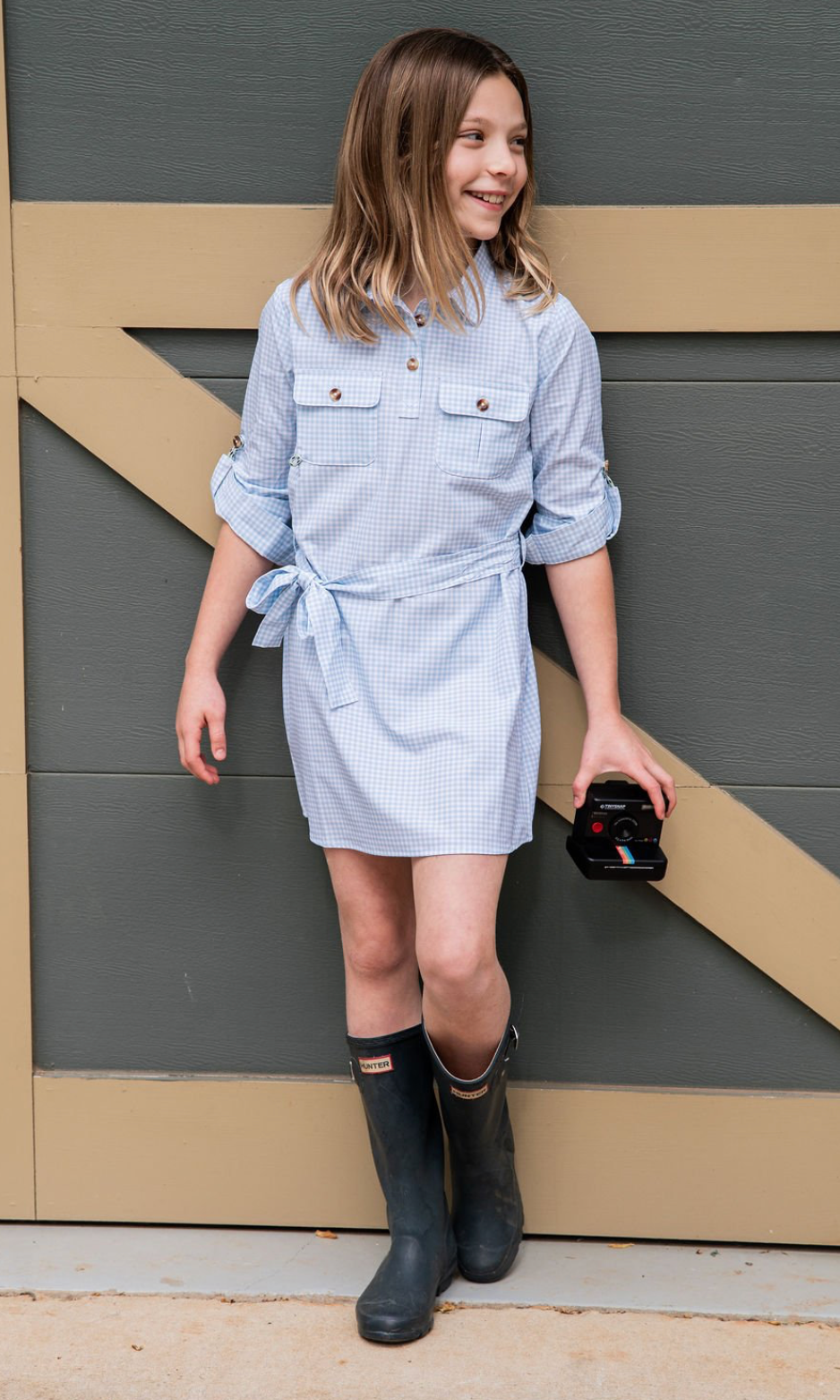 Founders Fishing Dress- Blue/white