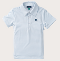 Pro Performance Polo- Blue/White stripe