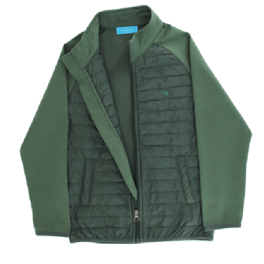 Quilted Bomber Jacket- Green