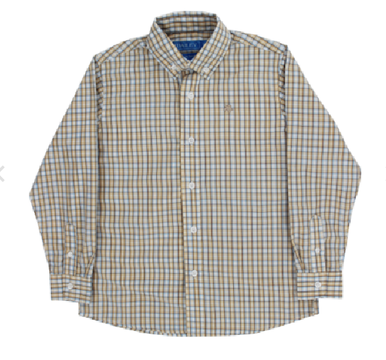 Pecan Plaid Button Down