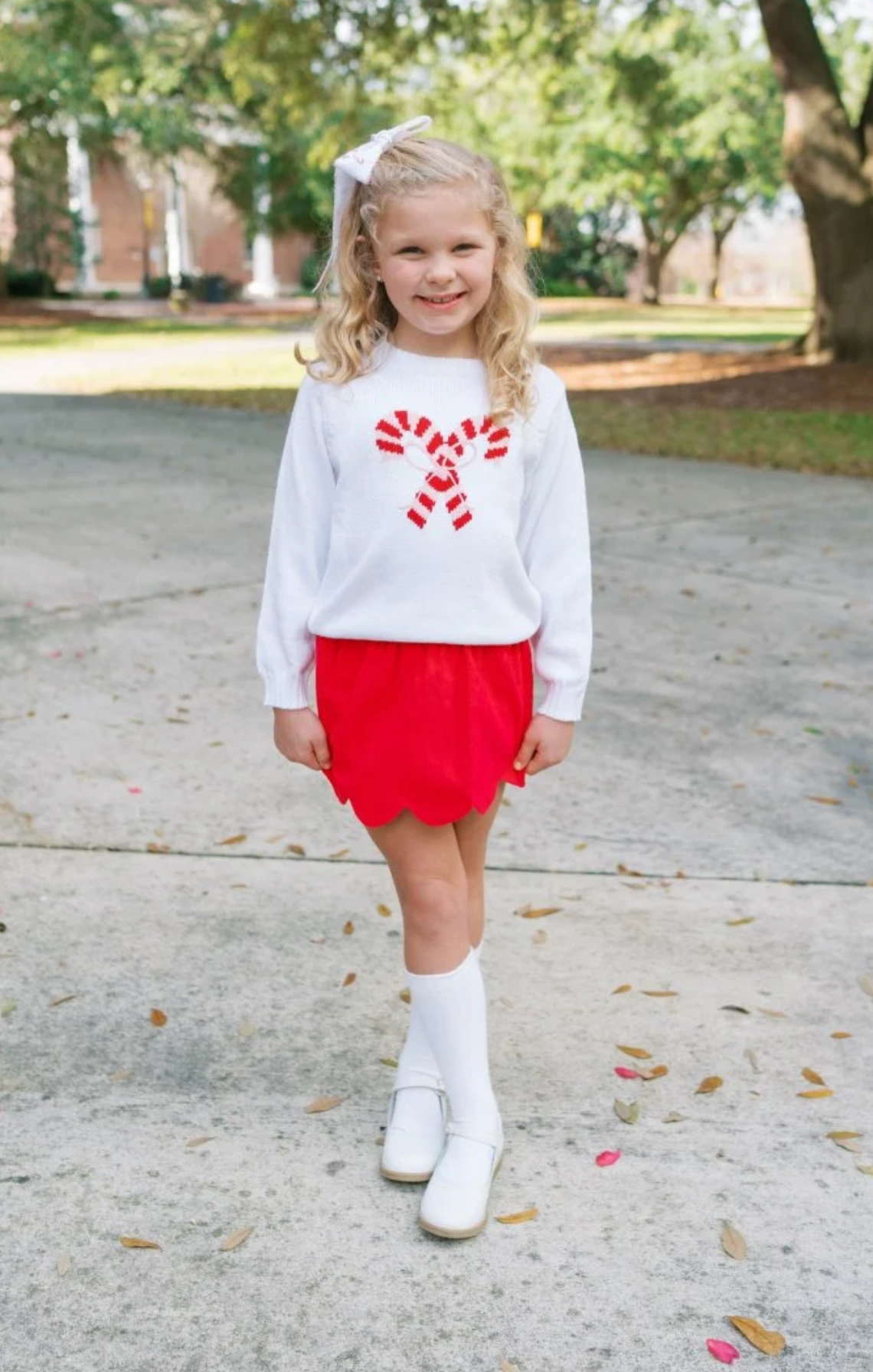 Cozy Up Sweater- Sterling White Candy Cane