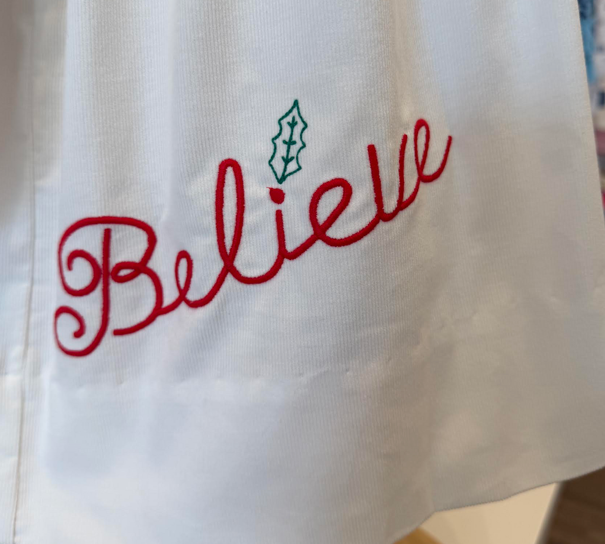 Eloise Dress- Dreamy White Corduroy, Believe