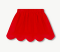 Susie Scallop skirt- High point Red Corduroy