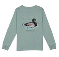 Swimming Mallards Tshirt LS- Marine Mist