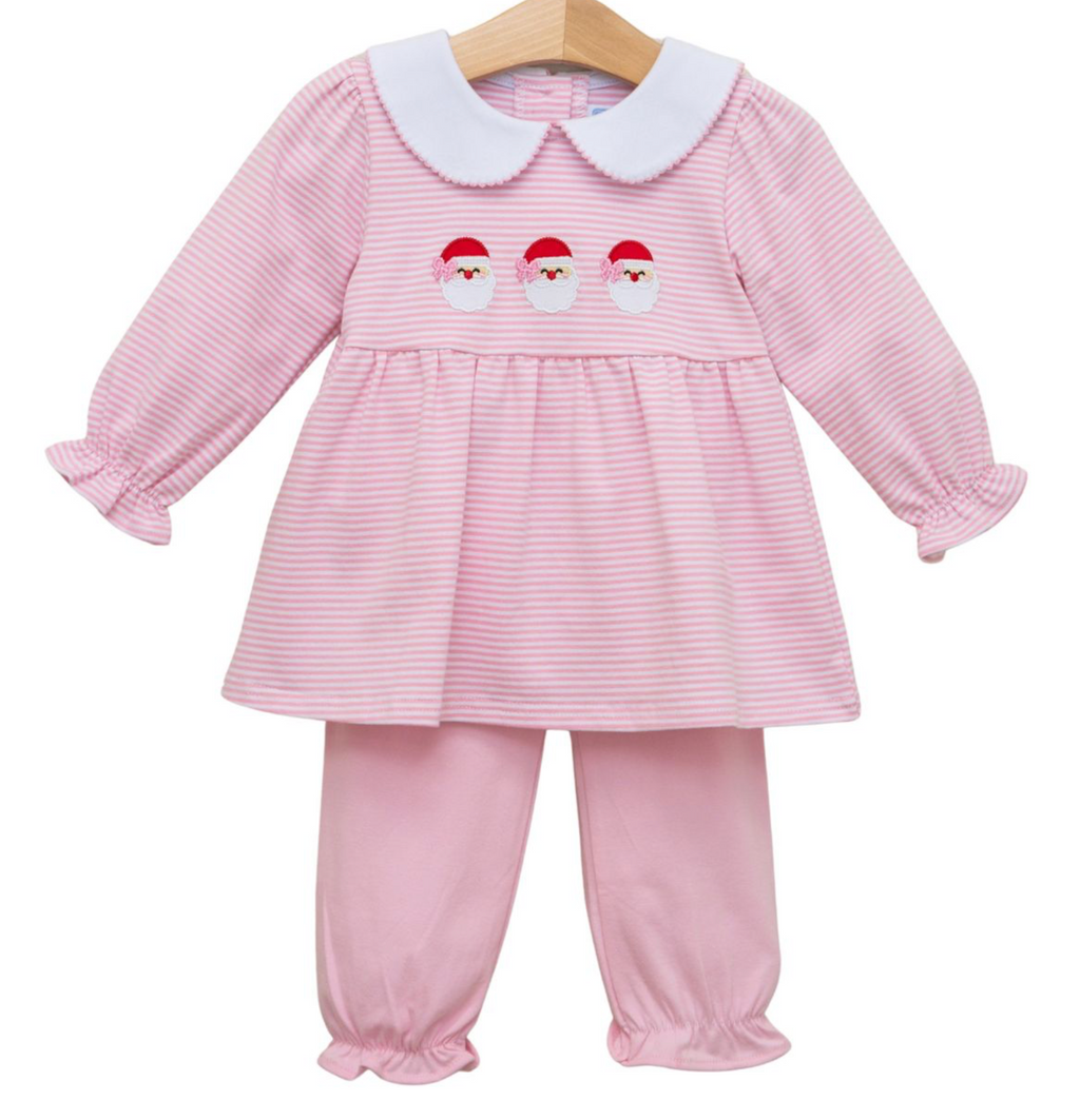 Santa Trio Pant Set- Pink