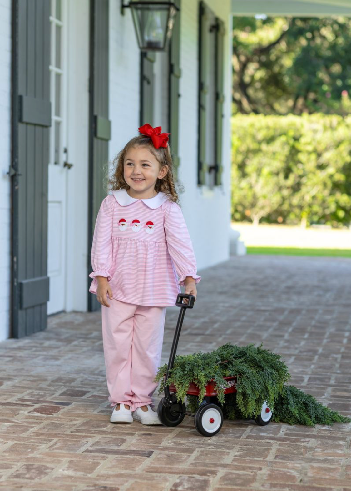 Santa Trio Pant Set- Pink