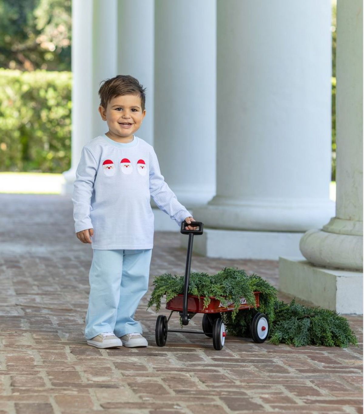 Santa Trio Pant Set- Blue