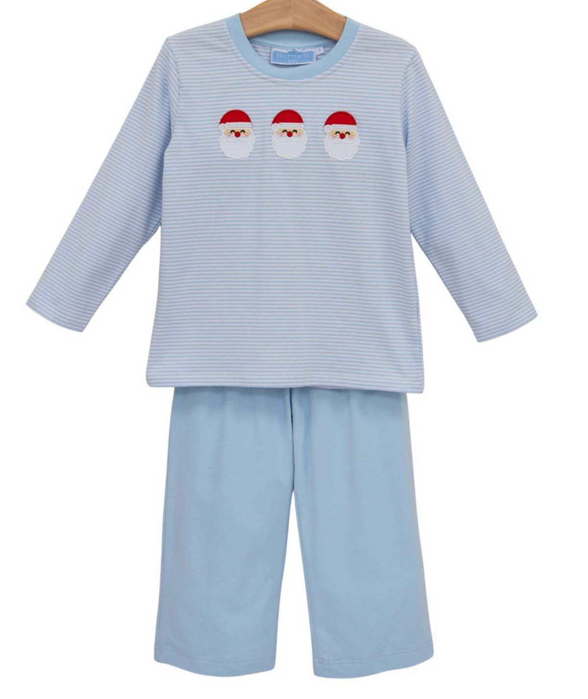 Santa Trio Pant Set- Blue