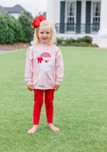 French Terry Pullover- Santa (Light Pink)