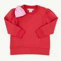Cassidy Crewneck Puff Sleeve- Richmond Red