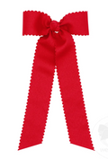 Red Grosgrain Scalloped Bow