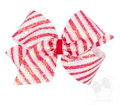King Stripe Red/ White sequin