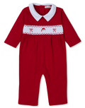 Red Santa Smocked Playsuit