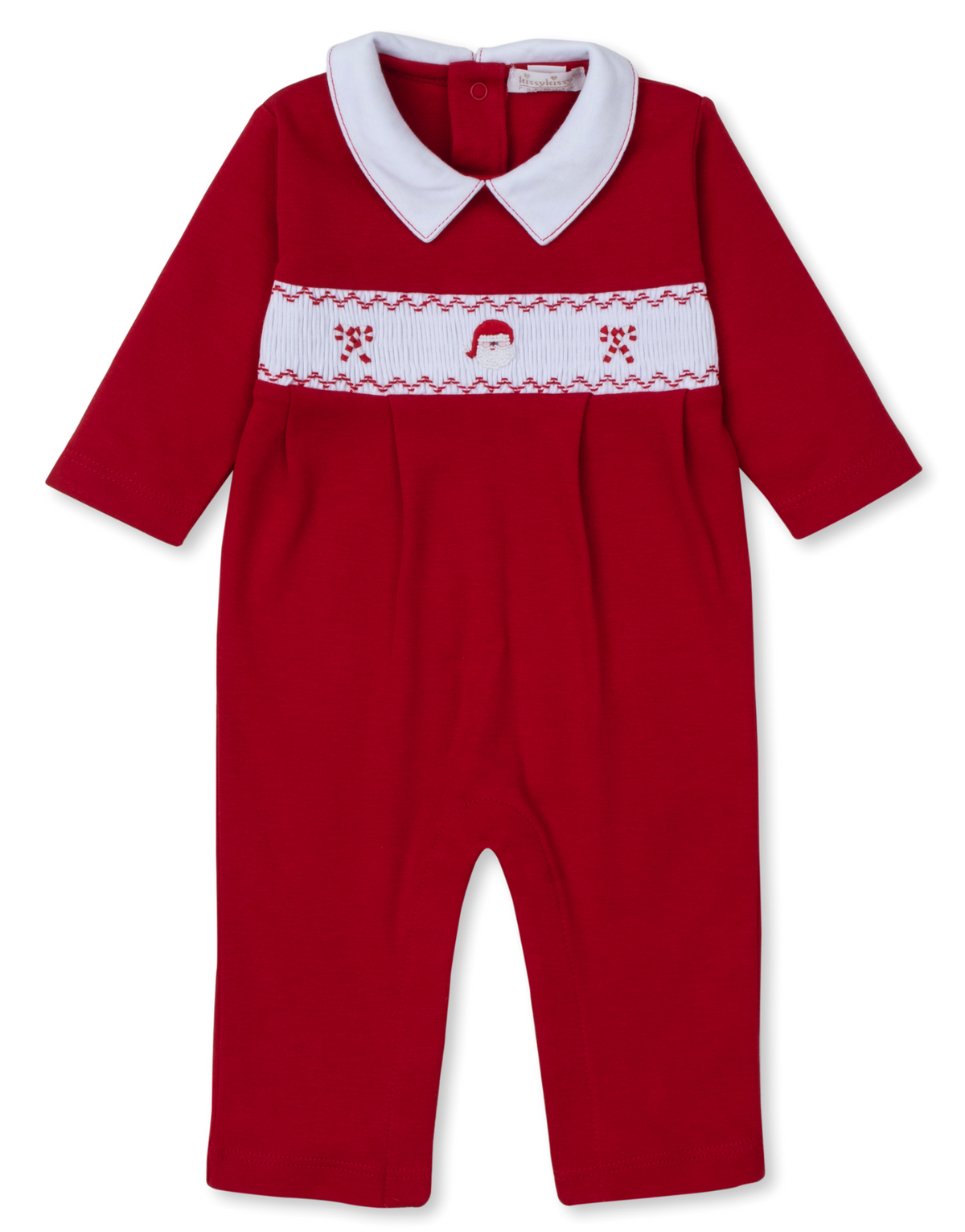 Red Santa Smocked Playsuit