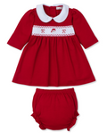 Red Smocked Santa Dress Set