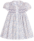Smocked Bridget Dress- Wisteria Floral