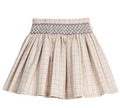 Smocked Molly Skirt- Durham Windowpane