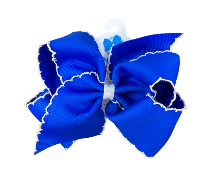 King Moonstitch Bow- Blue and White