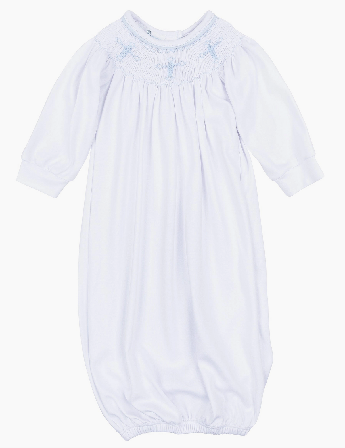 Forever Blessed Bishop Gown- White/Light Blue