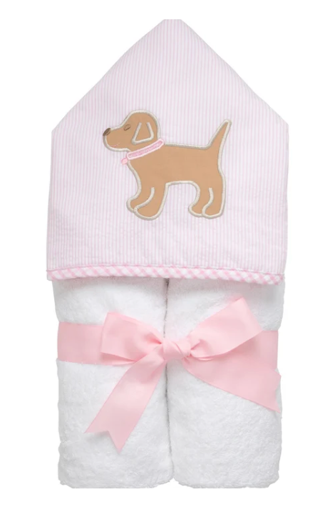 Puppy Everykid Towel- Pink
